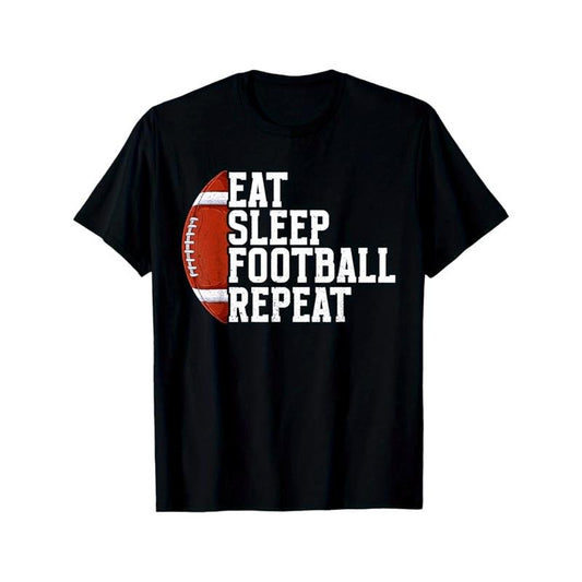 American Football Print Men's Cotton T-shirt, Graphic Tee Men's Outdoor Clothes, Men's Clothing, Casual Short Sleeve Crew Neck T-shirt, Tops For Men, Gift For Men made in usa