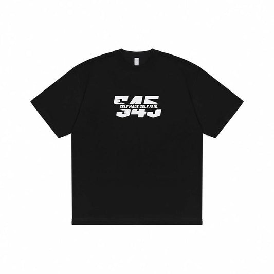 American Split Logo Printing round Neck Basic Casual All-Match Design Sense Loose Fashion Brand Short Sleeve T-shirt