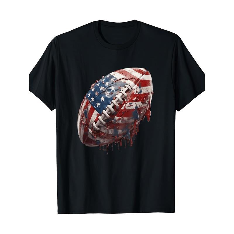 American football American Flag t-shirt, men's t-shirt, 220g made in usastyle{n002}2 Hoodie, Sweatshirt | DripVista.com
