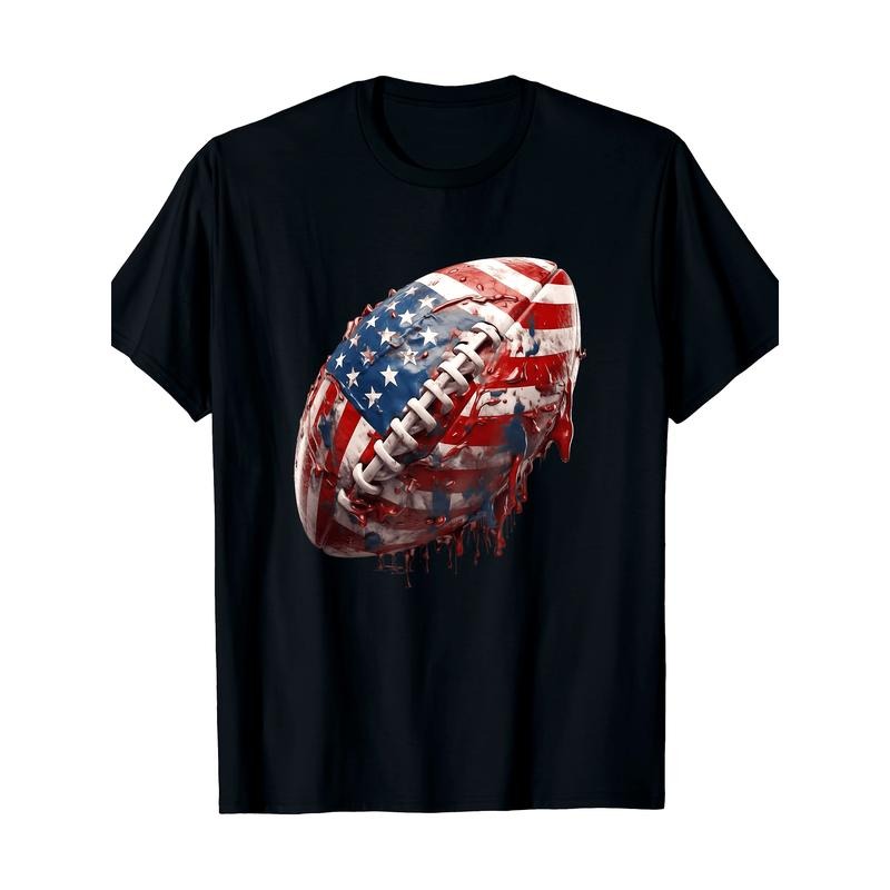American football American Flag t-shirt, men's t-shirt, 220g made in usastyle{n002}3 Hoodie, Sweatshirt | DripVista.com