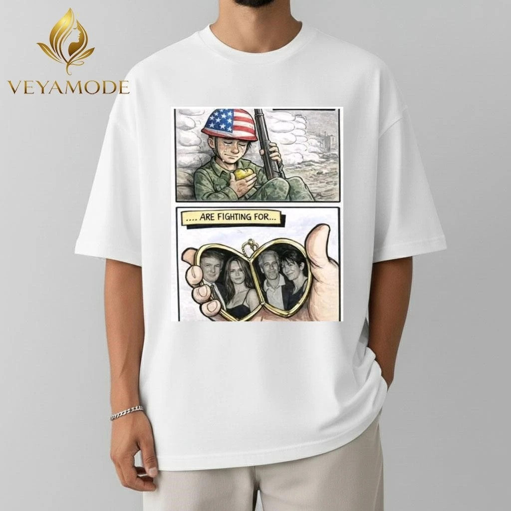 American soldiers cry as they fight for Epstein and Trump tee