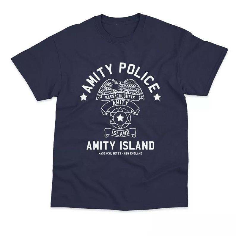 Amityy Island Police Inspired by Jaws Movie Printed T-Shirt, unisex shirt, gift for movie fan, gift for him for her