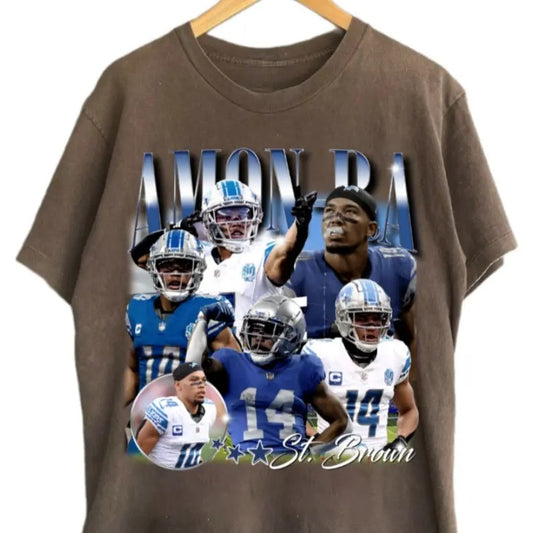 Amon-Ra St Brown Headstand Shirt, Lions Football Shirt, American Player Game Day T-Shirt Unisex