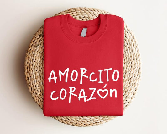 Amorcito Corazón Shirt, Valentine's Day Latino T-shirt, Dia de San Valentin Shirt, Spanish Tee, Mexican Shirt For Valentine, Gift For Her. Cotton Casual shirtslatinas