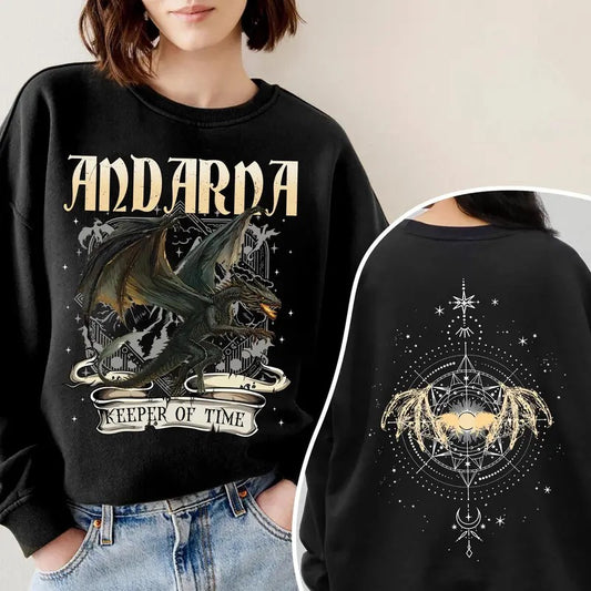 Andarna Iron Flame Sweatshirt, Fourth Wing Merch, Basgiath War College Sweatshirt, Romantasy Gifts, Bookstagram Apparel, Booktok Merch