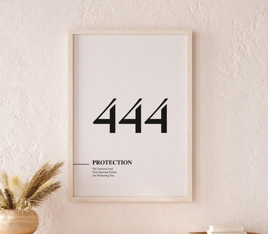 Angel Number, 444 Angel Number Print, Trendy Wall Art Print, Alignment, Manifestation Energy Spiritual Poster, Poster Prints No Frame, Gifts For Friends Bestie Bedroom Wall Decor, Wall Art Home Decor, Large Wall Art, Gifts For Birthday Universe Ornaments