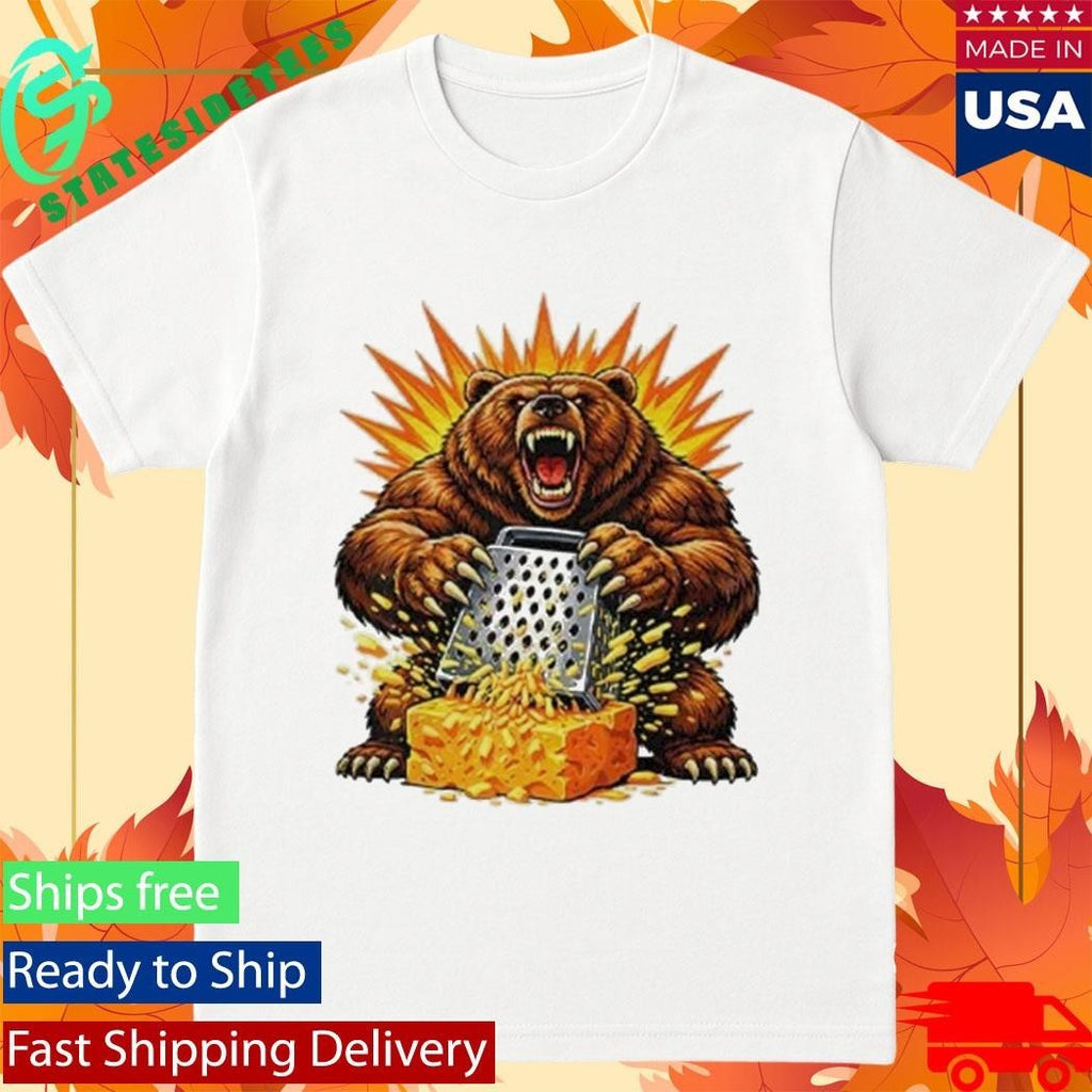 Angry Bear Grating Cheese Grater Hater Shirt