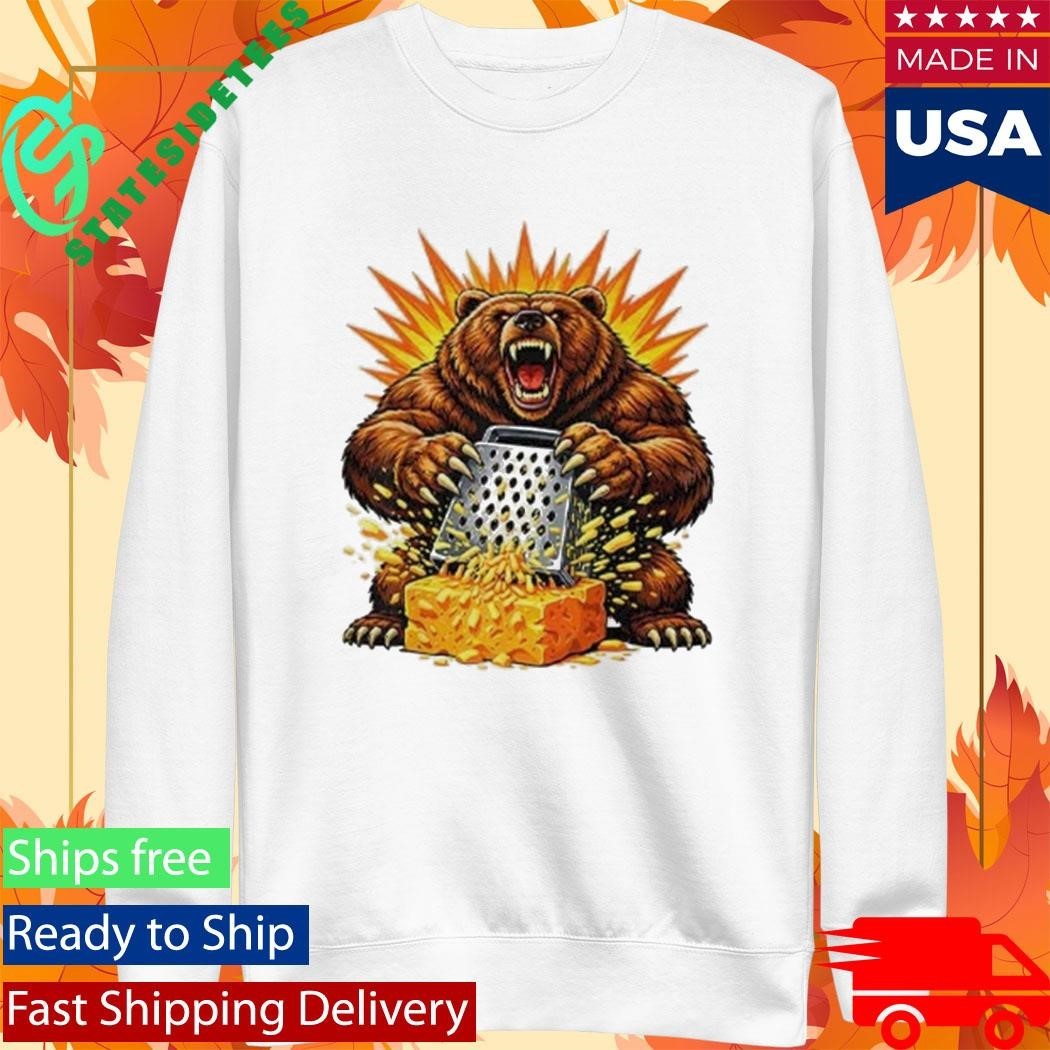 Angry Bear Grating Cheese Grater Hater Shirt