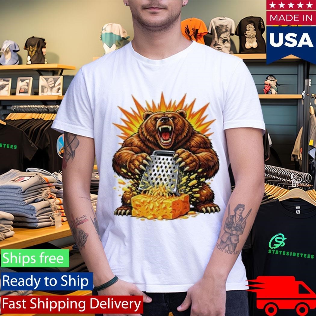 Angry Bear Grating Cheese Grater Hater Shirt