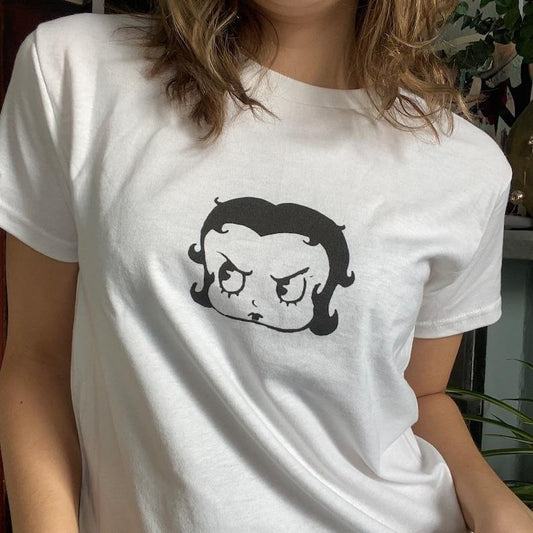 Angry Betty Baby Tee, Leo Fitted Tshirt, Historical Graphic Tee Fit Streetwear