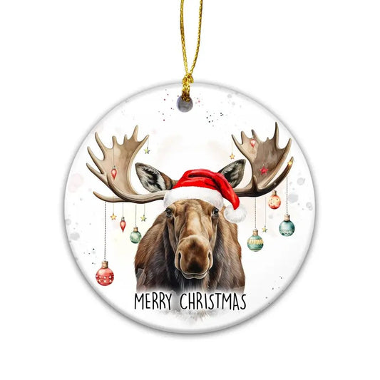 Animal Ornament Moose Wildlife Animals Christmas Holiday Decoration Ornament, Deer Country Christmas Decor Ornament, Cabin and Lodge Decor Ornament, Woodland Animals