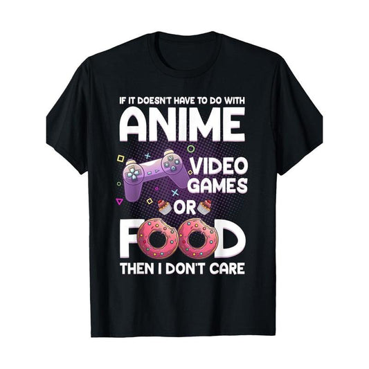 Anime & Video Games Themed Cotton T-Shirt for Men and Women - Geometric Pattern, Crew Neck, Short Sleeve, Casual Fit, All-Season - 100% Cotton, Knit Fabric Made in USA