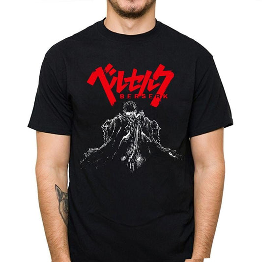 Anime Berserk Vintage T-Shirt Manga Washed T-shirt Pure Cotton Short Sleeve Tee Unisex Full Size