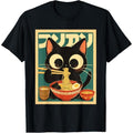 Anime Cat Ramen Japanese Funny Japanese Kawaii Cat Graphic T-Shirt short sleeve shirt Casual Short-Sleeve Men'WB shield T-Shirts men'WB shield graphic tees shirts men fashion round neck Top Streetwear Crewneck Menswear Tshirt Tropical graphic tee