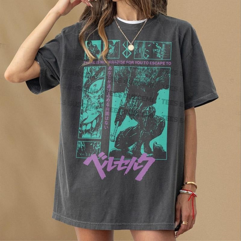 Anime Graphic T-Shirt, Unisex Vintage 90s Manga TV Show Series Tee