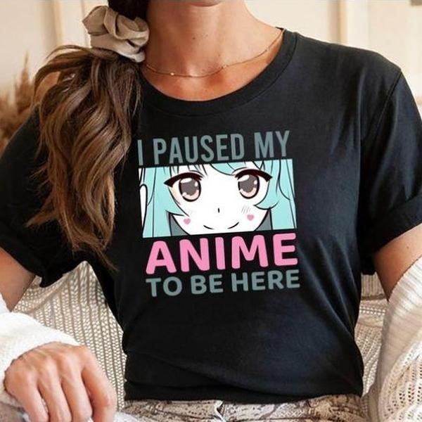 Anime Lover T-Shirt, Paused My Anime Hidden leaf ninja Be Here Shirt, Anime Fan Tee, Otaku Life Tee, Perfect for Anime...