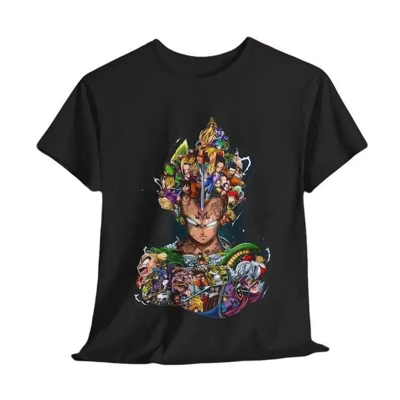 Anime Mashup Unisex Tee - Vegeta Design, Comic Con Shirt, Graphic Novel Top, Dragon Ball Z Gift, Manga Inspired Clothing