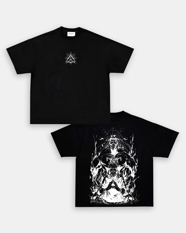 Anime Shinra Sukuna x Mahoraga Shikigami Jujutsu Kaisen Anime Double Printed Vintage Oversized Tee Unisex Oversize Anime...