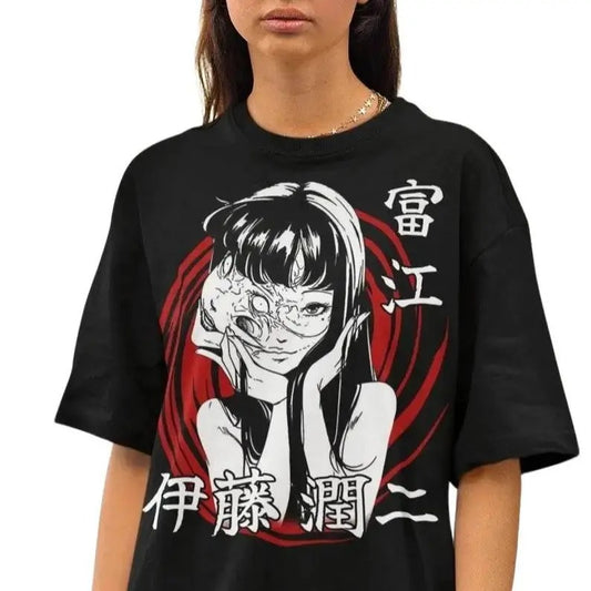 Anime T-shirt, Manga T-shirt, Creepy Girl Shirt, Tomie Anime Horror Tee