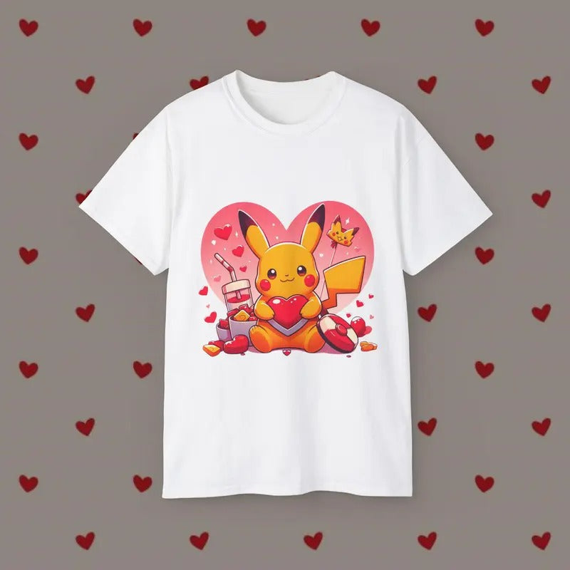 Anime Valentine's Day Hearts Shirt Crewneck Hoodie, Anime Shirt Gift For Otaku Sweatshirt | DripVista.com