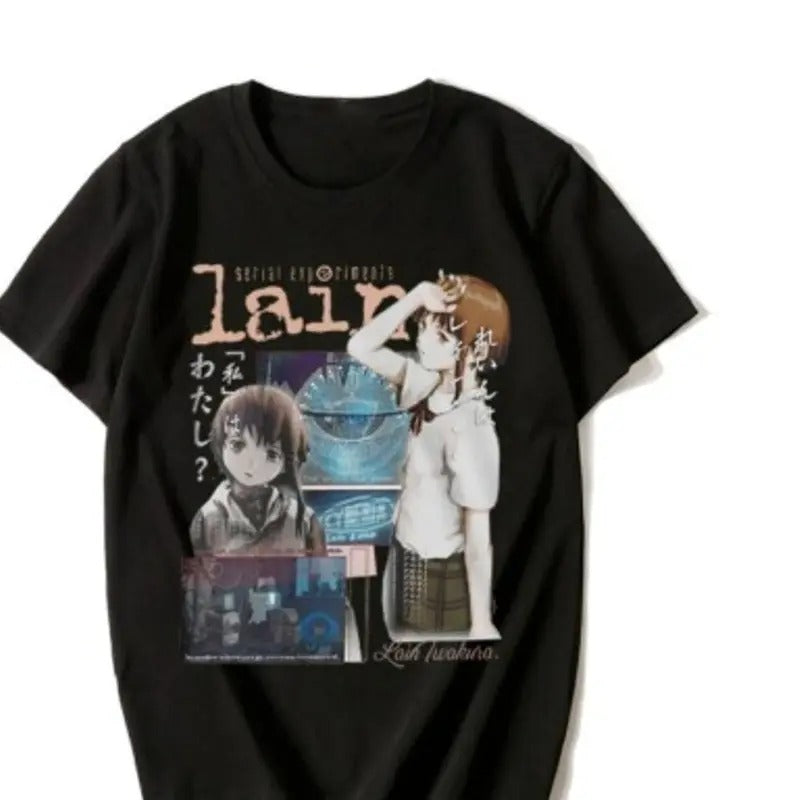 Anime, Serial Experiments Lain T Shirt, Unisex Shirt Funny Shirt Unisex Full Size