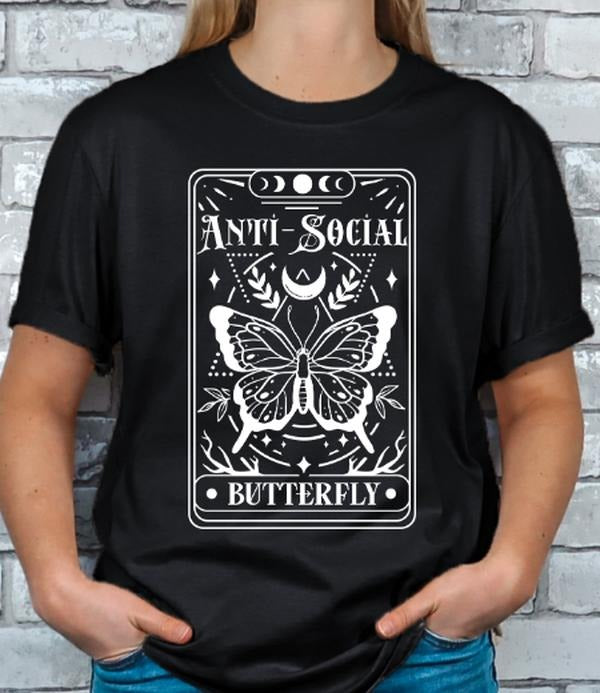 Anitsocial Butterfly T-shirt Hoodie, Sweatshirt | DripVista.com
