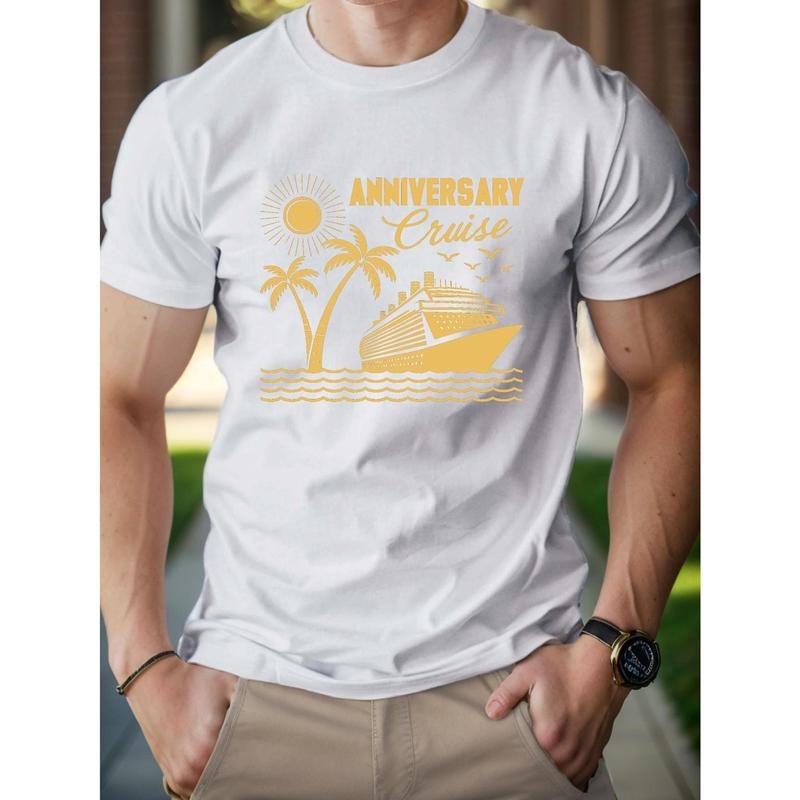 Anniversary Cruise Pure Cotton Men's Tshirt Comfort Fit, cotton T-shirt Made in USA Hoodie, Sweatshirt | DripVista.com