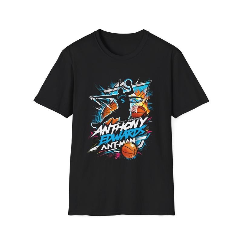 Ant.hony Edw.ards Basketball Unisex Softstyle T-Shirt, Minnesota Fan, Gift For Fan