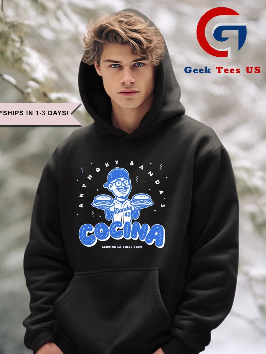 Anthony Banda’s Cocina Los Angeles Dodgers serving since 2024 shirt