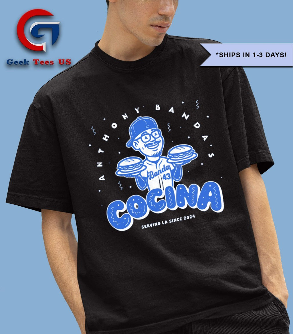 Anthony Banda’s Cocina Los Angeles Dodgers serving since 2024 shirt