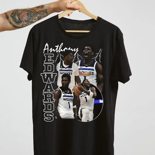Anthony Edwards Bootleg, Anthony Edwards Shirt, Vintage Minnesota Basketball, Classic 90s Style Gift For Timberwolves Fan, Gift For Fan, Unisex T-Shirt, Gifts For Fan, Short Sleeve Tee Shirt, Gifts For Birthday Fathers Day Christmas