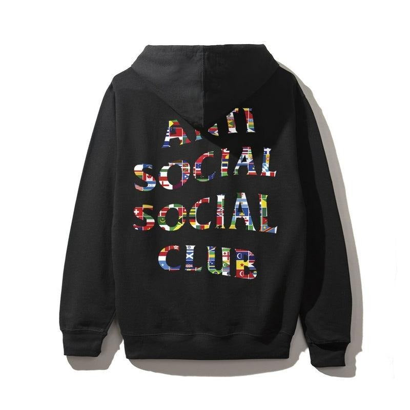 Anti Social Social Club Flag Black Hoodie (ASSW445) Men's Size S-XL