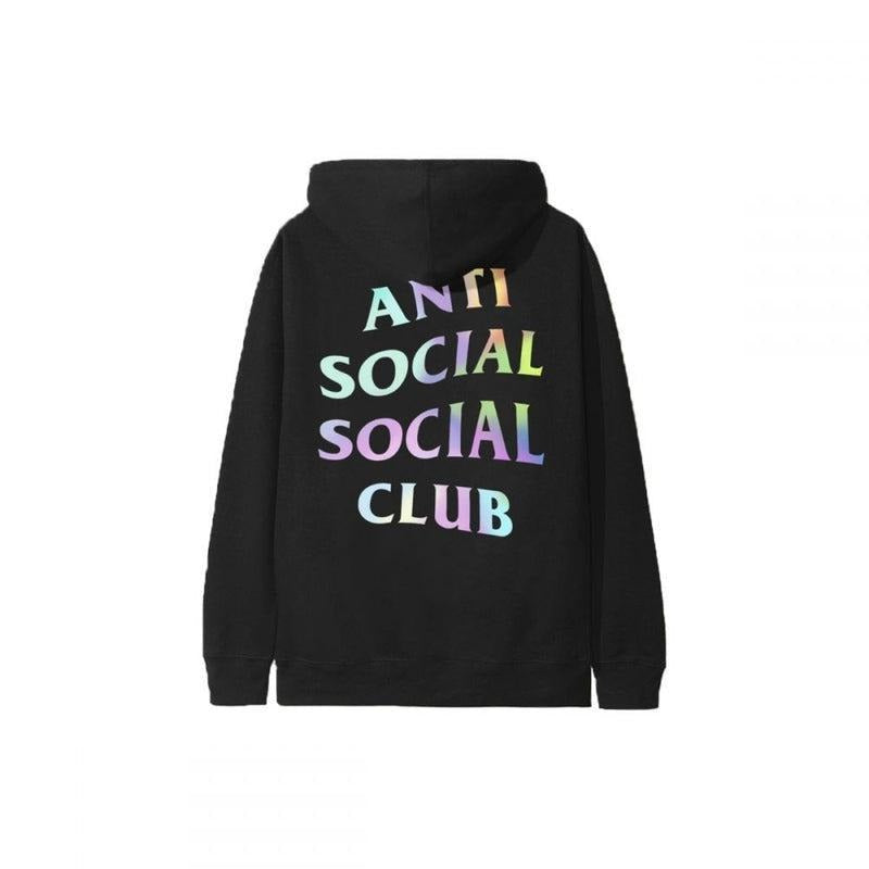 Anti Social Social Club Rainbow Cotton Candy Black Hoodie (ASSW513) Men Size M