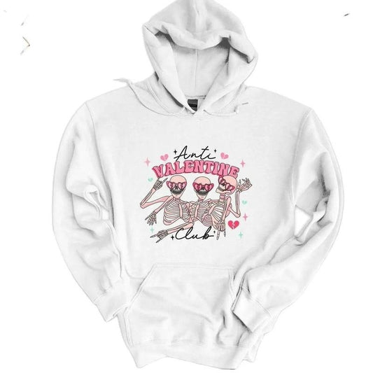 Anti Valentine Club Sweatshirt, Retro Valentine Sweater for Women