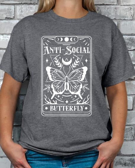 Antisocial Butterfly Tarot Card T-shirt Hoodie, Sweatshirt | DripVista.com
