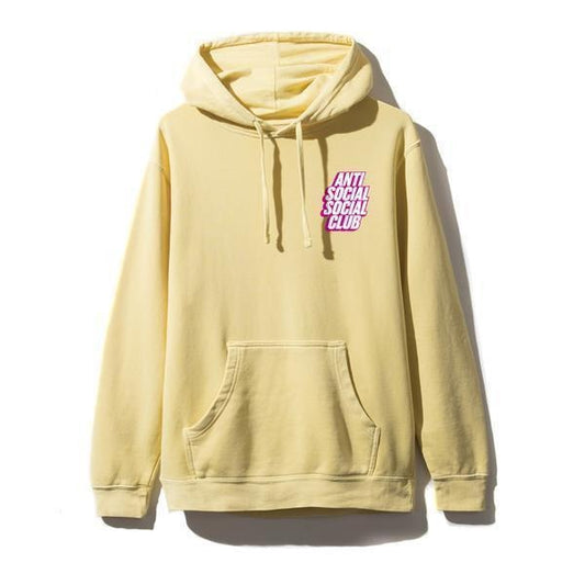 Antisocial Social Club Blocked Yellow Hoodie ASSW422 Men's Size L-XL