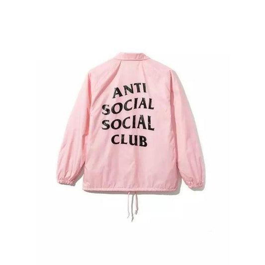 Antisocial Social Club Coach Jacket Pink White (ASSW335) Men's Size M-L