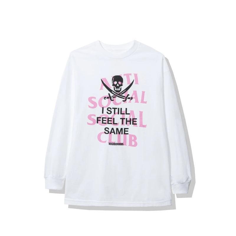 Antisocial Social Club X NEIGHBORHOOD BLACK JACK LONG SLEEVE WHITE TEE