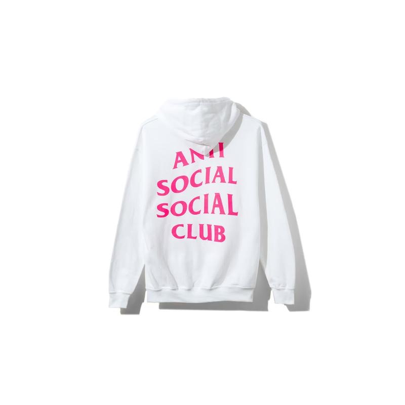 Antisocial Social Club Zip Up White Pink