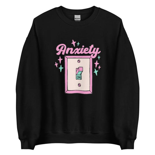 Anxiety ON Graphic Crewneck Sweatshirt