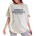 Anxiety University Honors Program Shirt, Anxiety T-shirt, Mental Health Printed Tee, Unisex Trendy University Comfort Shirts, Soft Fabric Shirt For Women, Gift For Her, Women's Tops, Womenswear, Cotton Fabric Relaxed Fit Chic Style