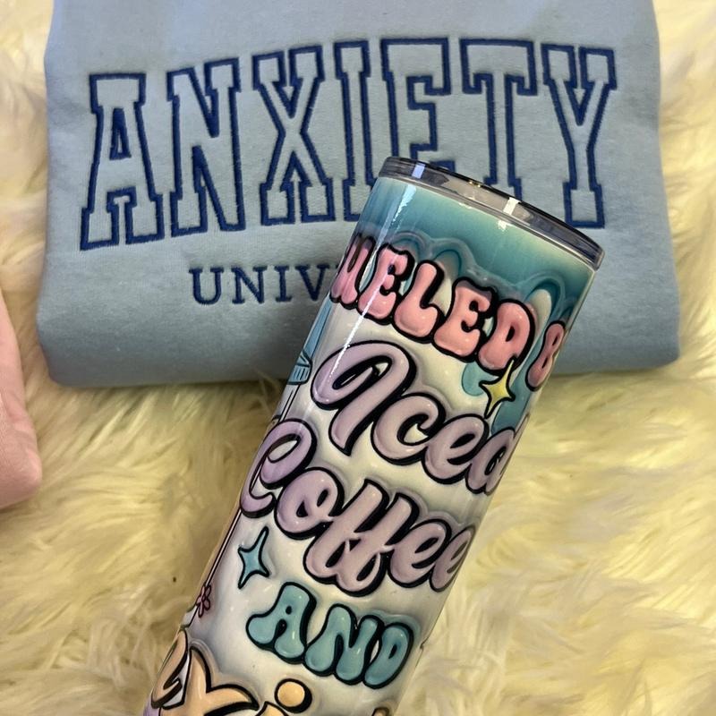 Anxiety sweater and cup T-Shirts, Hoodie, Sweatshirt | DripVista.com