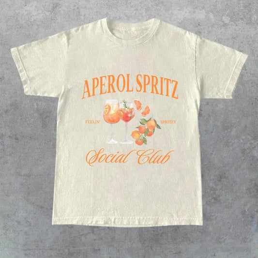 Aperol Spritz T-Shirt, Brunch Shirt, Summer Cocktail Shirt, Aperol Spritz Social Club, Gift for Her, Gift for Him, Gift for Friend