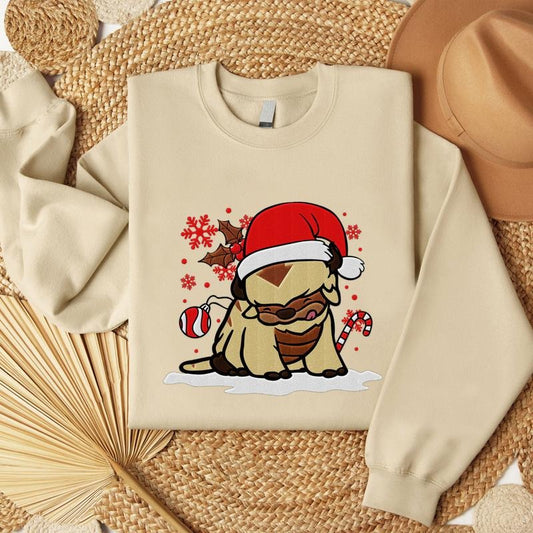 Appa Chipi Embroidery Sweatshirt, Avatar Cartoon Embroidery Shirt, Trending Tee