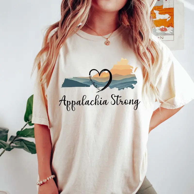 Appalachia Strong T- Shirt, Appalachia Strong Hurricane Helene Southern Relief Shirt, Hurricane Strong States Shirt