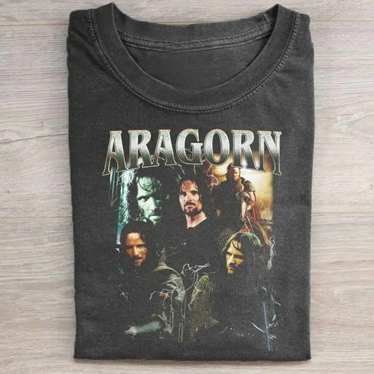 Aragorn Graphic Tee - The Lord of The Rings Movie Shirt - LOTR - Middle Earth - Strider - Ranger of the North - King of Arnor - Men's Top - Menswear Tshirt Streetwear