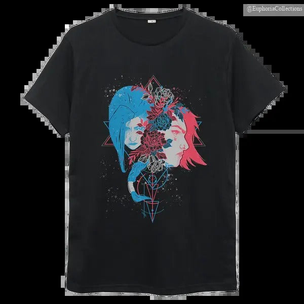 Arcane Jinx and Vi Art T-Shirt, Men's Women's Size , Global Trending Outfits Hoodie, Sweatshirt | DripVista.com