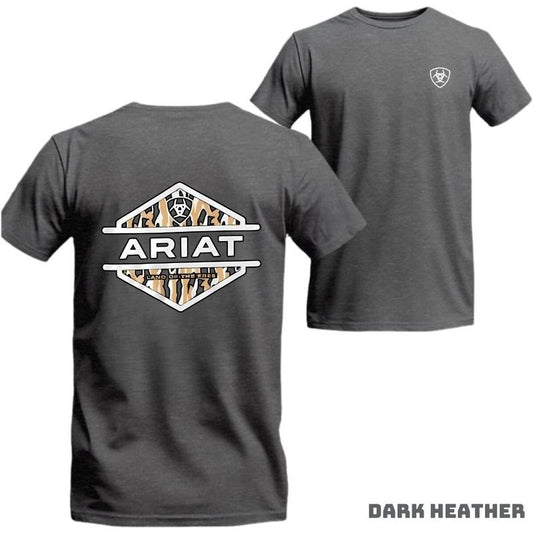 Ariat T-Shirt - Unique camo pattern T-shirt with Ariat logo, ideal for men and women who love a bold style, comfortable for daily wear.