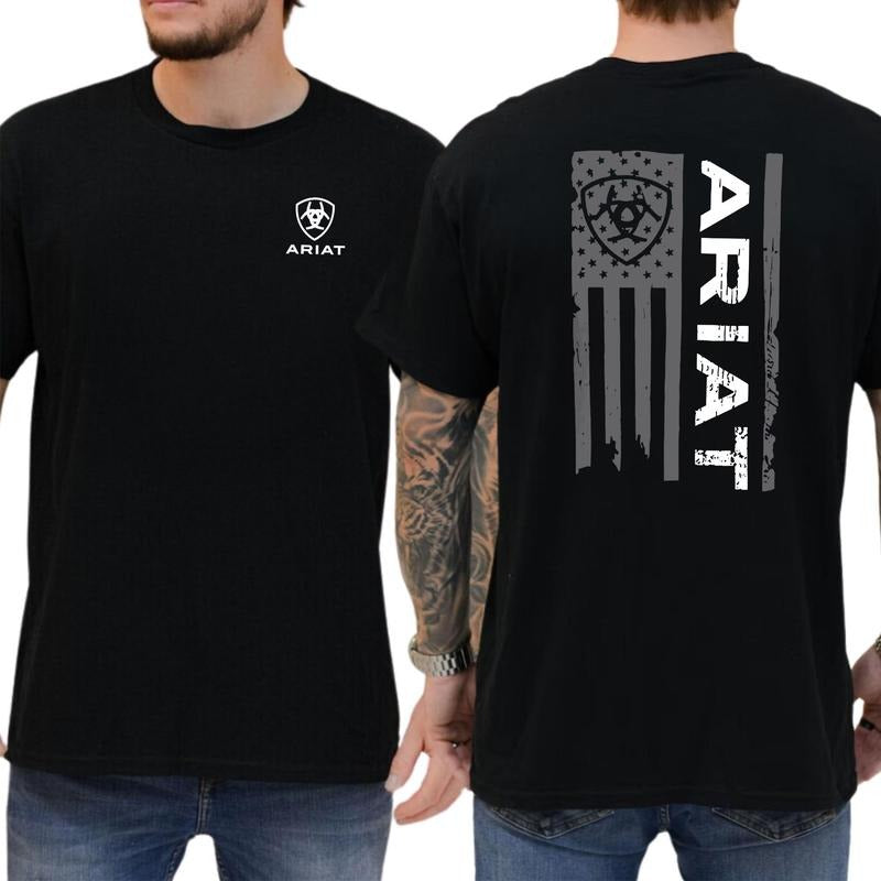 Ariat T-Shirt  Proudly Displaying the American Flag