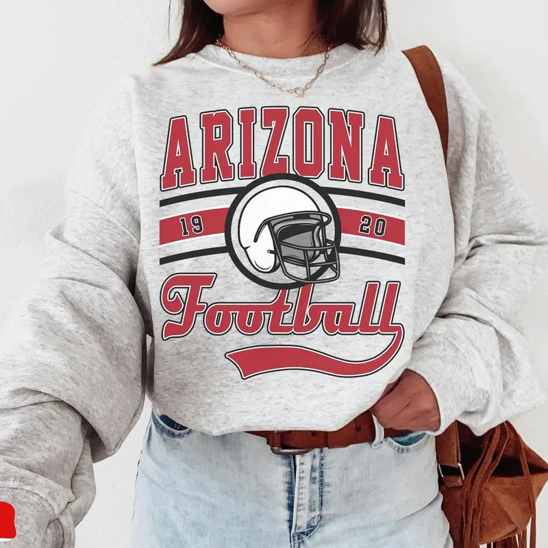 Arizona Football Crewneck Sweatshirt ,Sweater ,Arizona Sweatshirt ,Arizona Game Day ,Arizona Fan Gifts ,Sunday Football ,Game Day ,Basic Sweater ,Trendy ,Cute ,Street ,Streetwear ,Unisex ,Underwear ,Pullover ,Crewneck ,Trending ,Casual ,Simple
